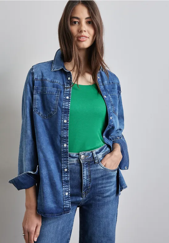 Street One Basic T-Shirt mit 3/4 Arm - Style PANIA Super Rabatt