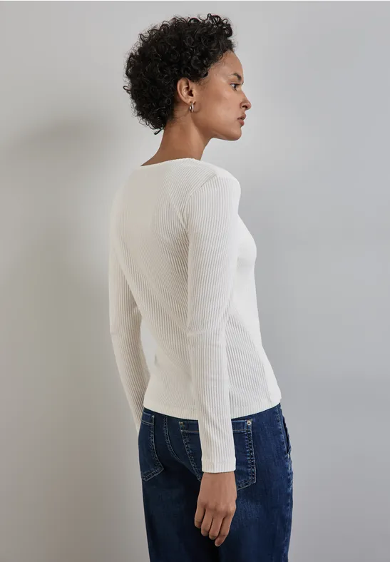 Street One Shirt mit Herzausschnitt Im Verkauf