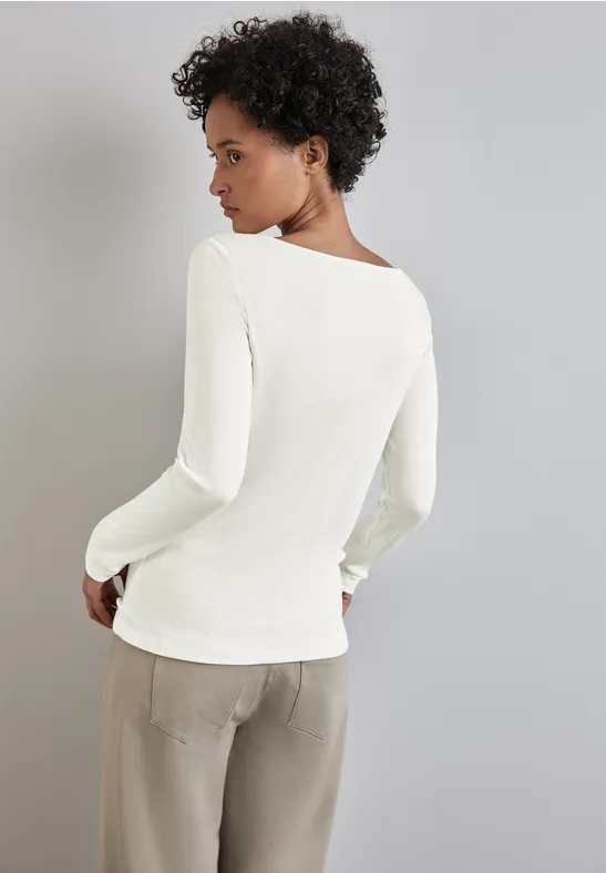 Street One Shirt mit U-Boot-Ausschnitt Rabatte dieses Monats