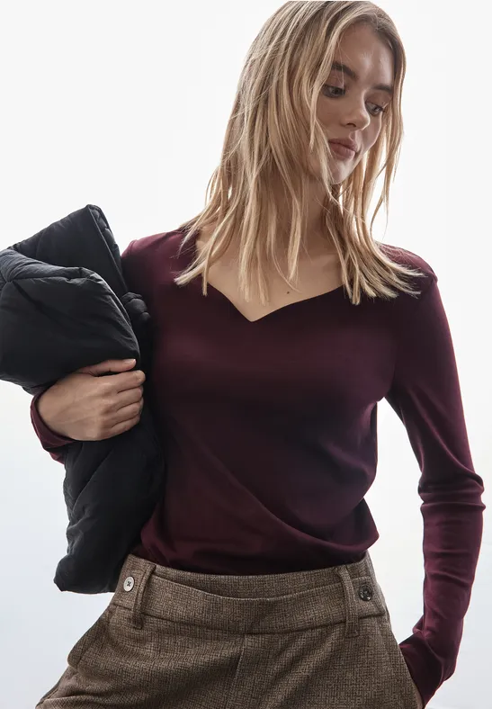 Street One Shirt mit Herzausschnitt Angebote