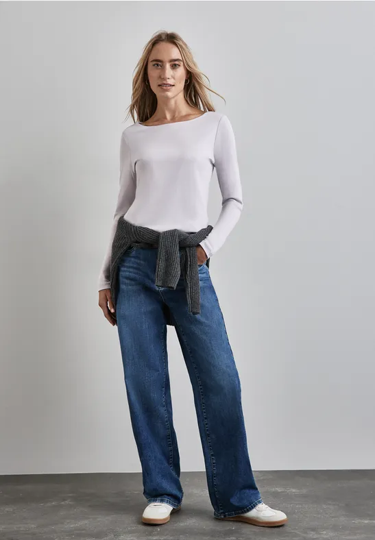 Street One Shirt mit U-Boot-Ausschnitt Hotsell