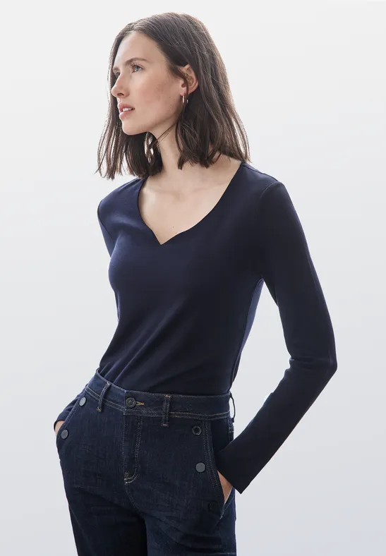 Street One Shirt mit Herzausschnitt Günstiger Verkauf