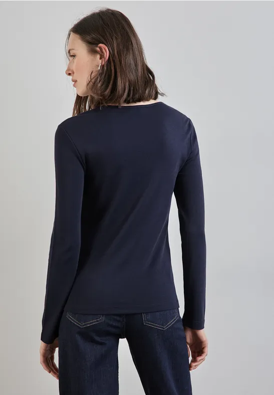 Street One Shirt mit Herzausschnitt Günstiger Verkauf