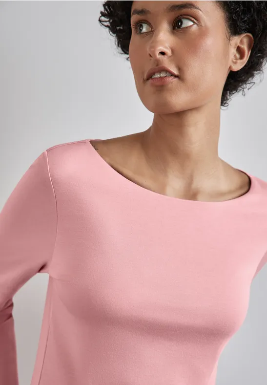 Street One Shirt mit U-Boot-Ausschnitt Fabrikpreis