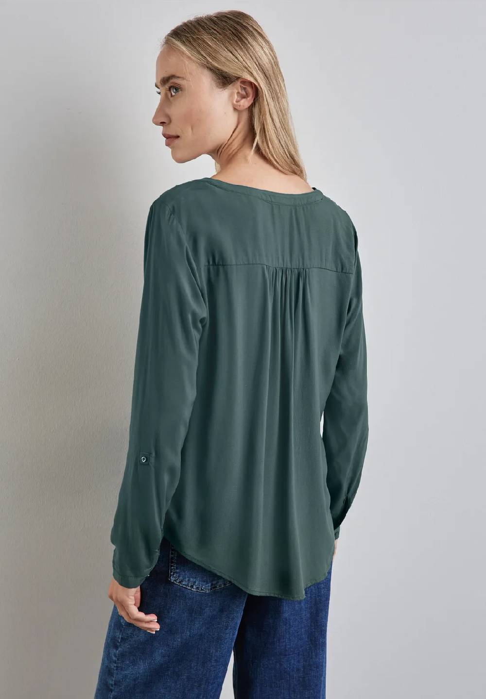 Street One Basic Bluse in Unifarbe Rabatt