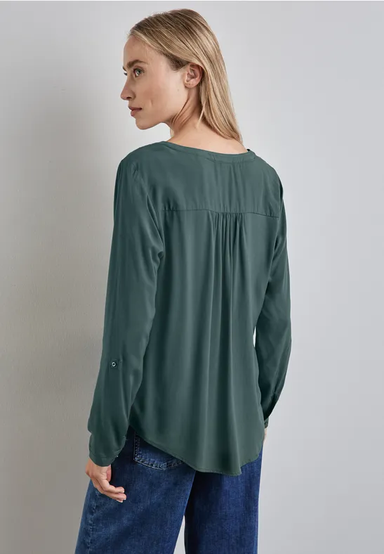 Street One Basic Bluse in Unifarbe Rabatt