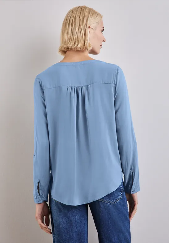Street One Basic Bluse in Unifarbe Flash Sale
