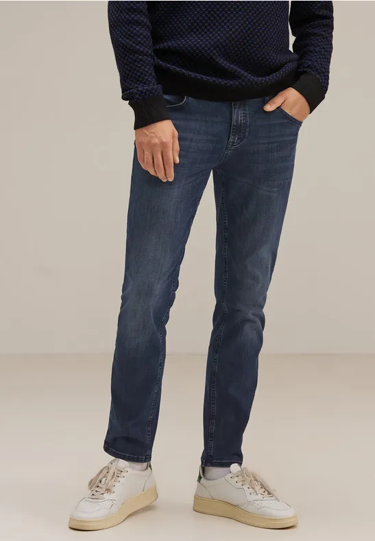 Street One Dunkelblaue Slim Fit Jeans - Style RACER Valentinstagsangebot