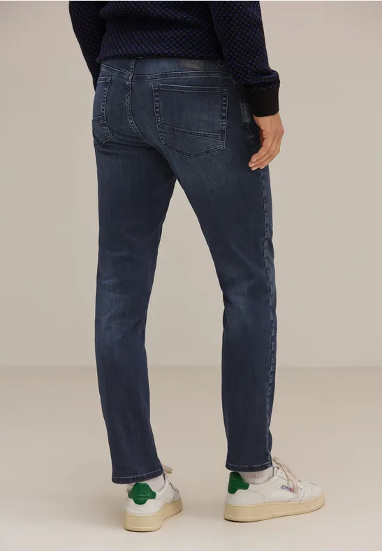 Street One Dunkelblaue Slim Fit Jeans - Style RACER Valentinstagsangebot