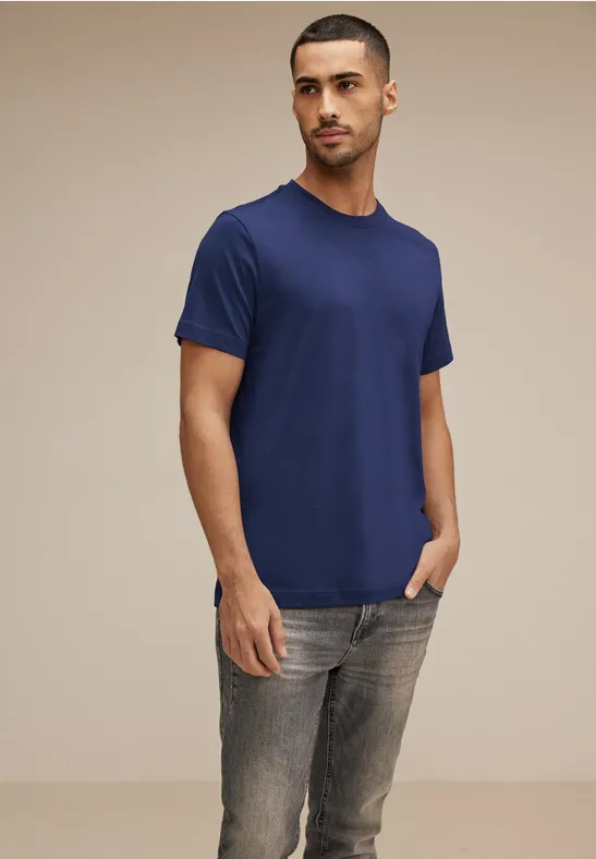Street One Basic T-Shirt in Unifarbe Neuheiten