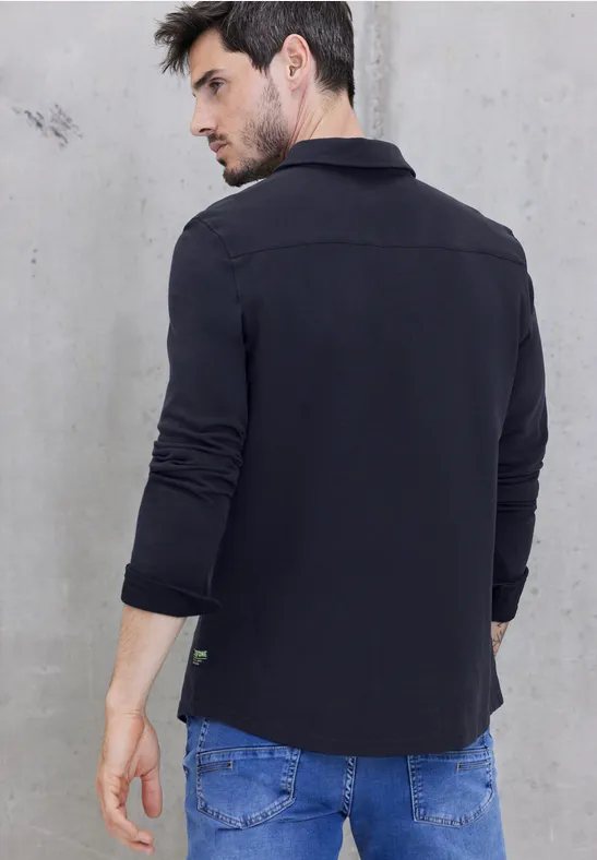 Street One Piqué Langarmhemd Kostenlose Rückgabe