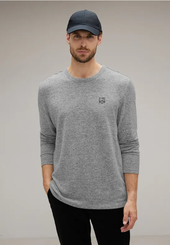 Street One Softes Melange Langarmshirt Letzter Tag