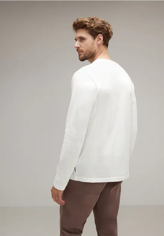 Street One Langarmshirt mit Brustprint Sonderangebot der Fabrik