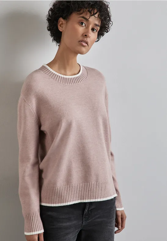 Street One Pullover mit Tipping Im Verkauf