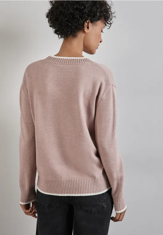 Street One Pullover mit Tipping Im Verkauf