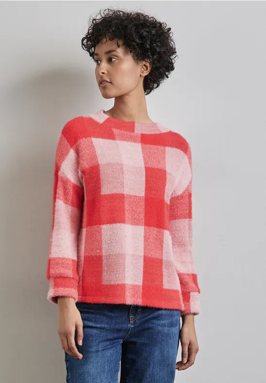 Street One Kariertes Turtleneck Shirt Limitierter Zeitrabatt