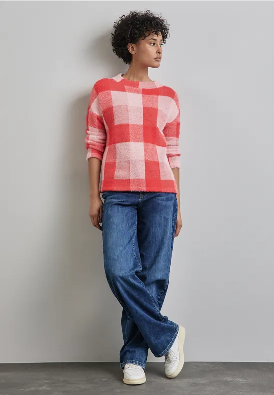 Street One Kariertes Turtleneck Shirt Limitierter Zeitrabatt
