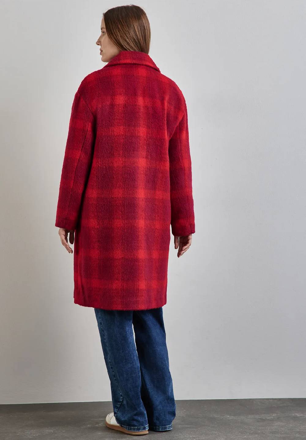 Street One Langer karierter Mantel Online Shopping