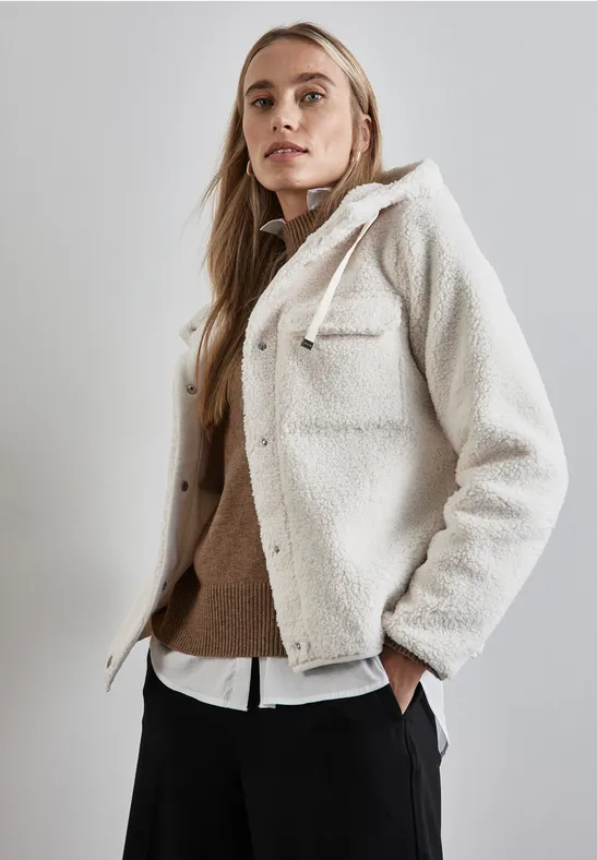 Street One Teddy-Jacke mit Kapuze Vatertagsangebot