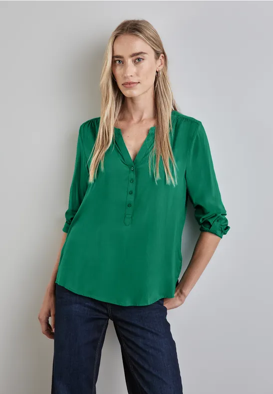 Street One Basic Bluse in Unifarbe Saisonale Angebote