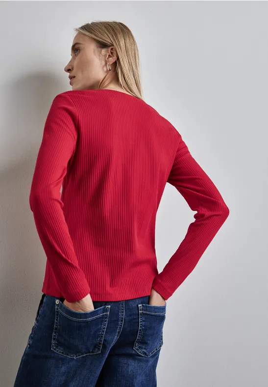 Street One Shirt mit Herzausschnitt Tägliche Deals