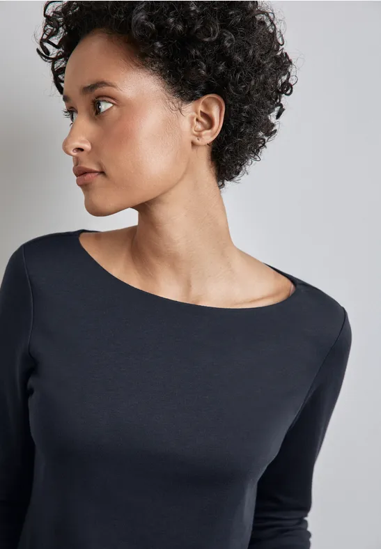 Street One Shirt mit U-Boot-Ausschnitt Sonderangebote