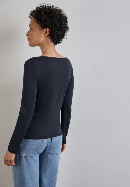 Street One Shirt mit U-Boot-Ausschnitt Sonderangebote