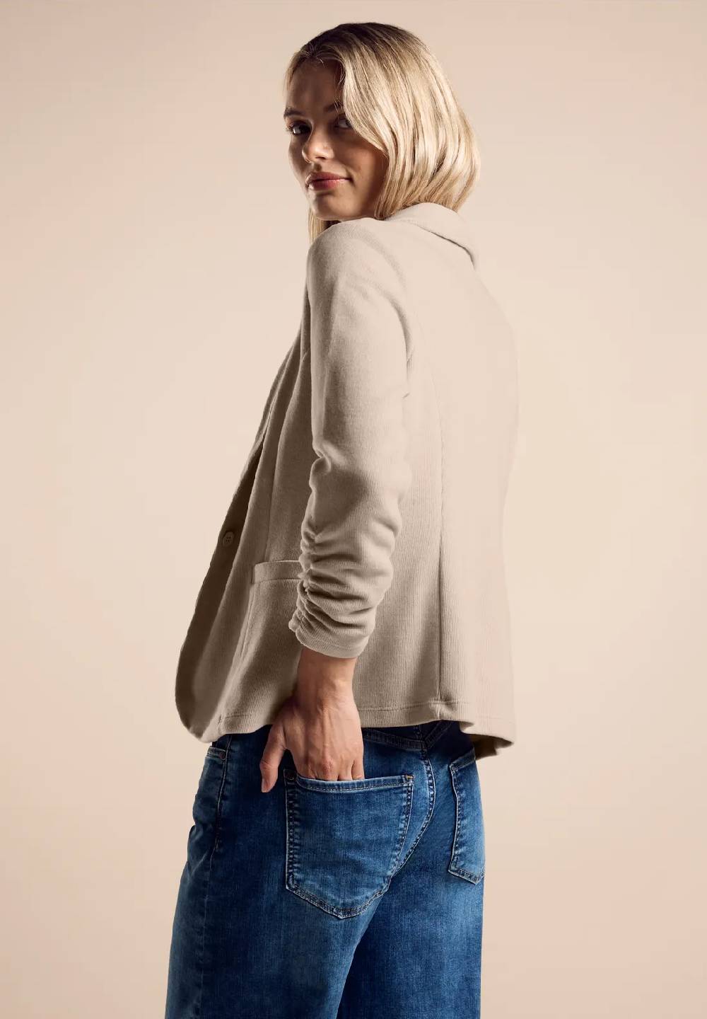 Street One Basic Blazer mit Raffungen Riesige Ersparnisse