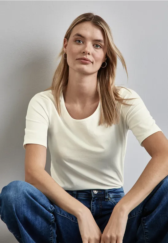 Street One T-Shirt mit Rundhals Super Sparpreis