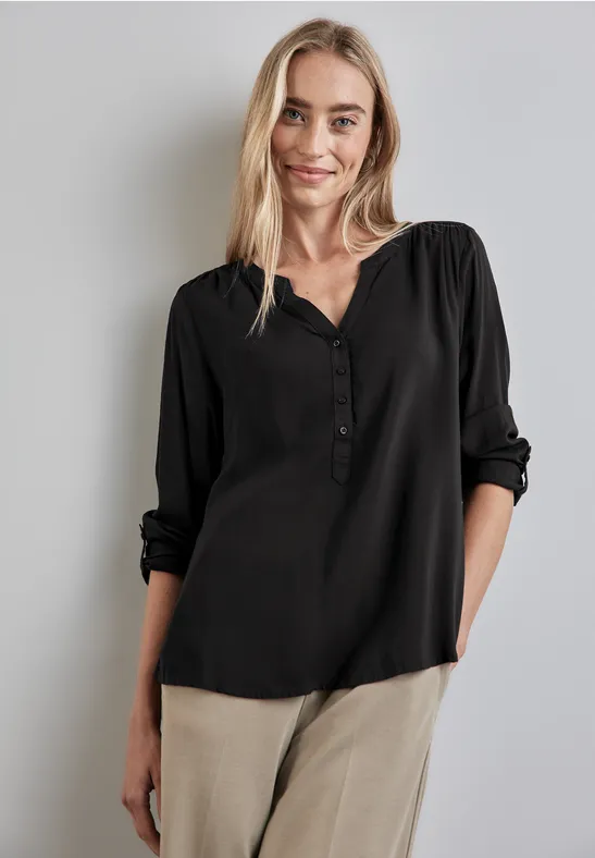 Street One Basic Bluse in Unifarbe JETZT KAUFEN