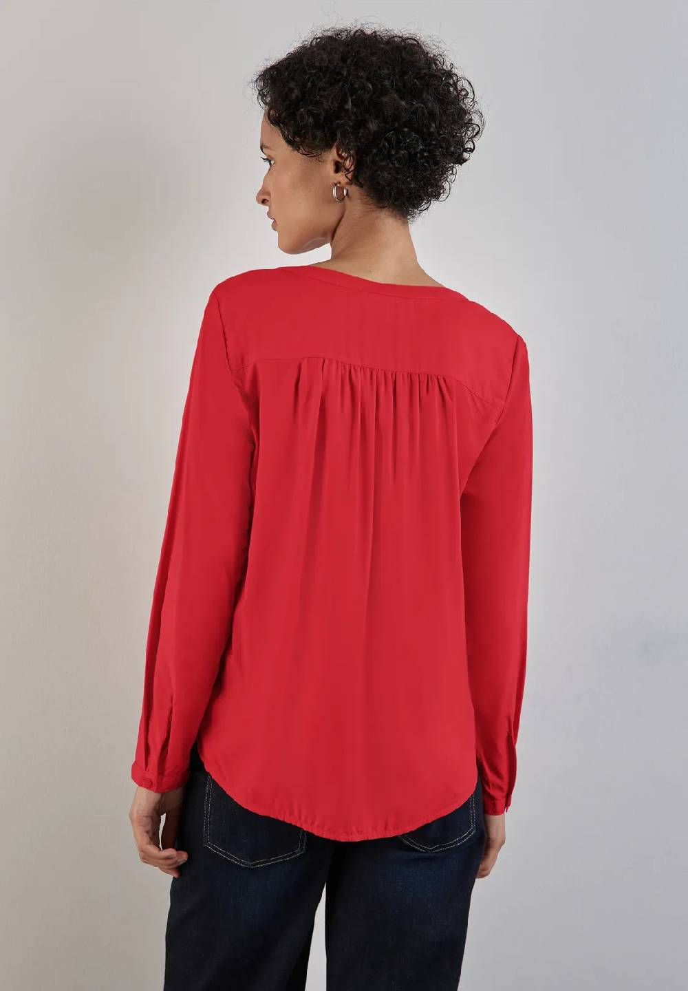 Street One Basic Bluse in Unifarbe - Style BAMIKA Sonderangebot der Fabrik
