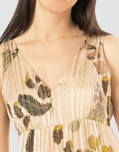 SECOND FEMALE Maxikleid mit Metallic-Garn Riesige Ersparnisse