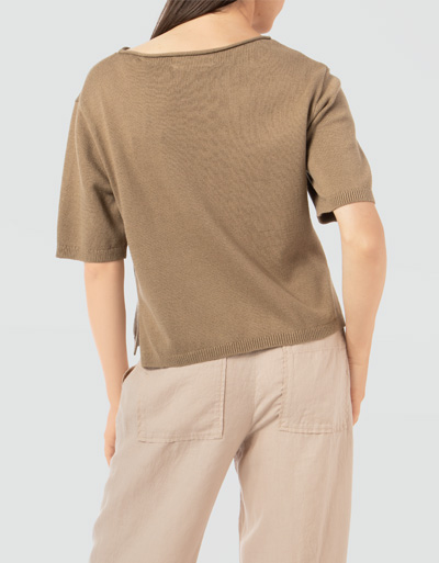 Marc O'Polo Kurzarmpullover mit rollierten Halsausschnitt Verkauf