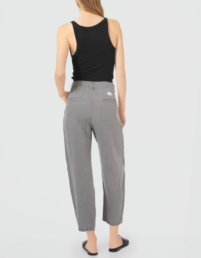 Replay Leinenhose mit Bundfalten Riesige Rabatte