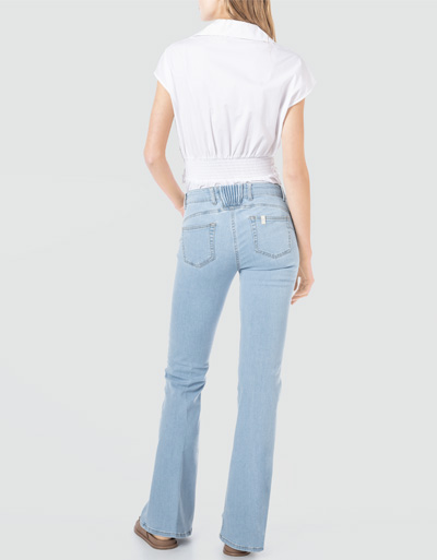 LIU JO Boot-Cut Jeans mit Elastikeinsatz am Bund VIP-Rabatte