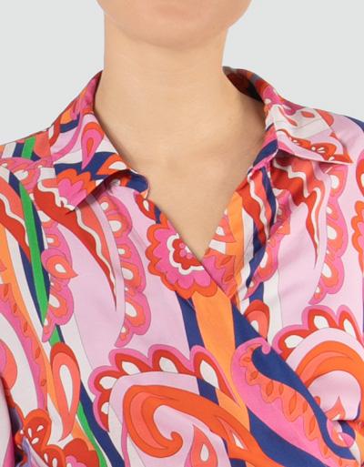 Replay Wickelkleid mit Farbenpower Print Heißer Verkauf