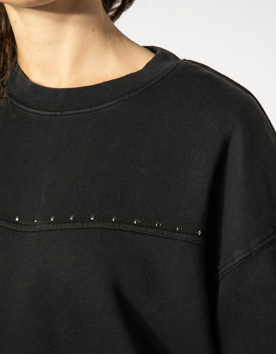 Replay Sweatshirt mit Nietendetails Bis zu 60% Rabatt