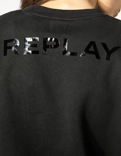 Replay Sweatshirt mit Nietendetails Bis zu 60% Rabatt