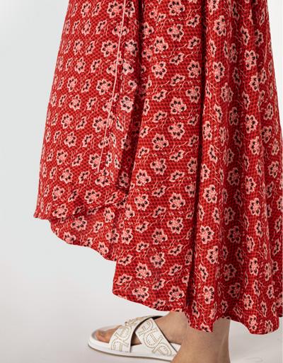 Freebird Wickelkleid mit Allover Print und Glitzergarn 50% Rabatt mit kostenlosem Versand