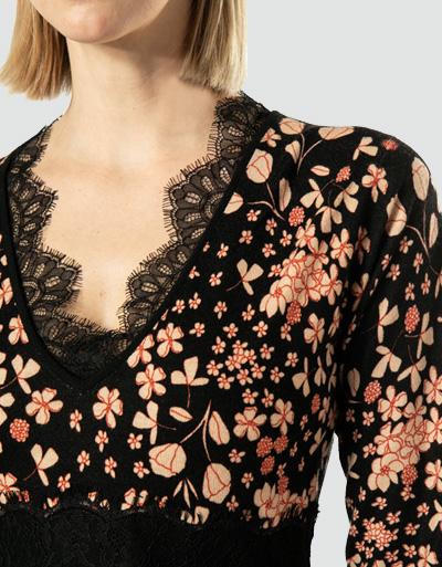 TWIN-SET Kleid mit Spitzendetails Blitzverkäufe