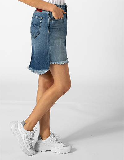 Replay Jeansrock mit Fransensaum Neuheiten