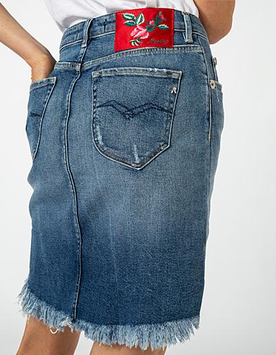 Replay Jeansrock mit Fransensaum Neuheiten