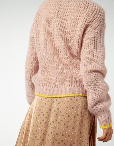 SECOND FEMALE Pullover mit Lochstrick-Muster Preisnachlass