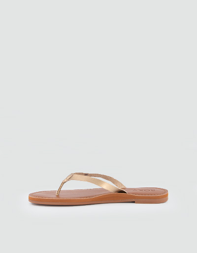 ROXY Zehensandalen in Metallic-Optik Tägliche Deals