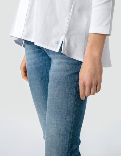 Marc O'Polo Bluse mit Jersey-Einsätzen im Angebot