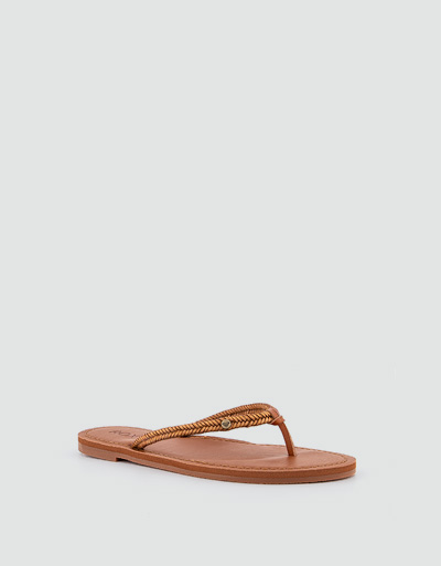 ROXY Zehensandalen mit geflochtenem Riemen Zeitlich begrenztes Angebot