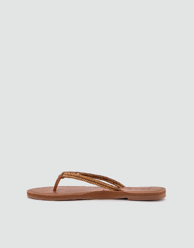 ROXY Zehensandalen mit geflochtenem Riemen Zeitlich begrenztes Angebot