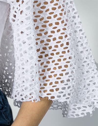 Replay Shirt mit Lochspitze Rabatte dieses Monats