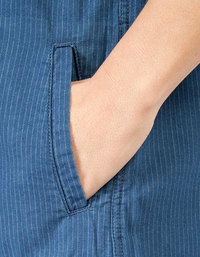 Barbour Shirtkleid in Denim-Optik mit feinen Streifen Auslauf