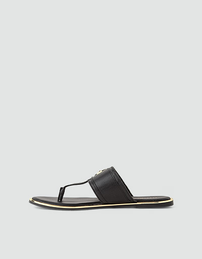 Tommy Hilfiger Zehensandalen mit Gold-Details Verkauf